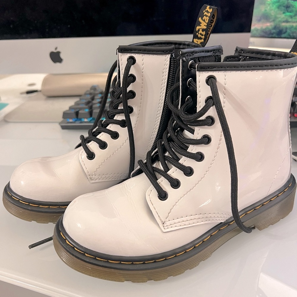 White Doc Martins - size 1 child